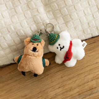 [Dinotaeng] 森林系列 Quokka & BOBO 絨毛吊飾 鑰匙圈